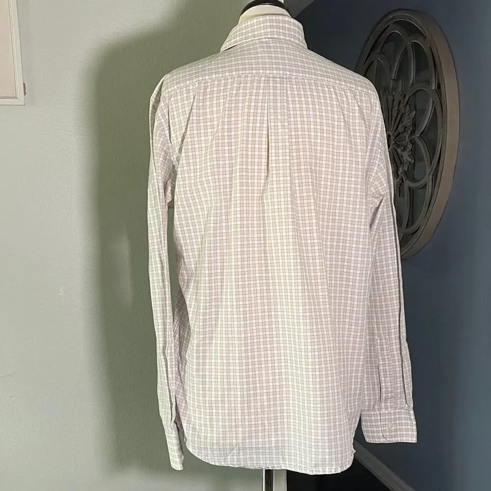 Dockers Men's Pink and White Plaid Shirt